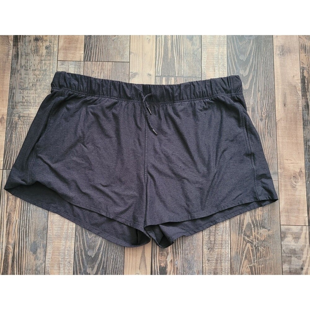 Athletic Works Women's Size 22 XXXL Soft Performance Gym Shorts Gray Pull-On